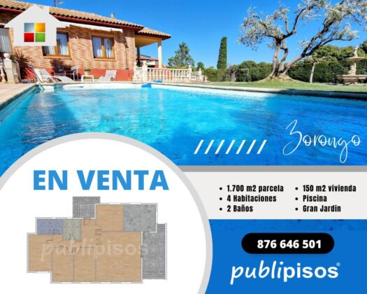Chalet en venta urbanización el Zorongo Zaragoza