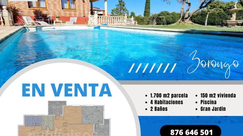 Chalet en venta urbanización el Zorongo Zaragoza